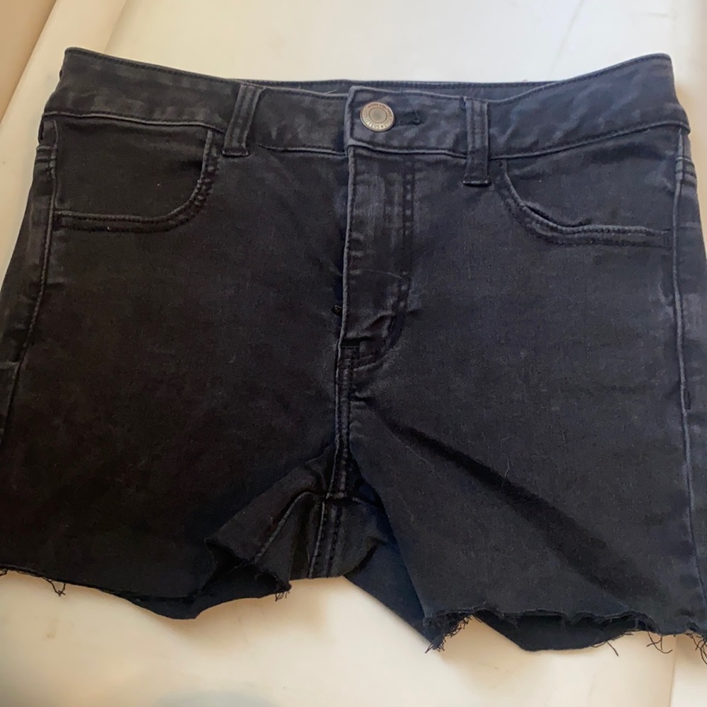 American eagle black jean shorts